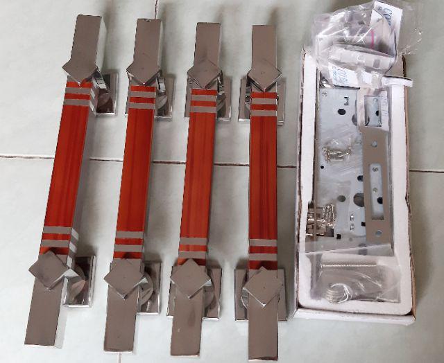 Paket Gagang Pintu Rumah 33 Cm Handle Tarikan Minimalis Body Kunci