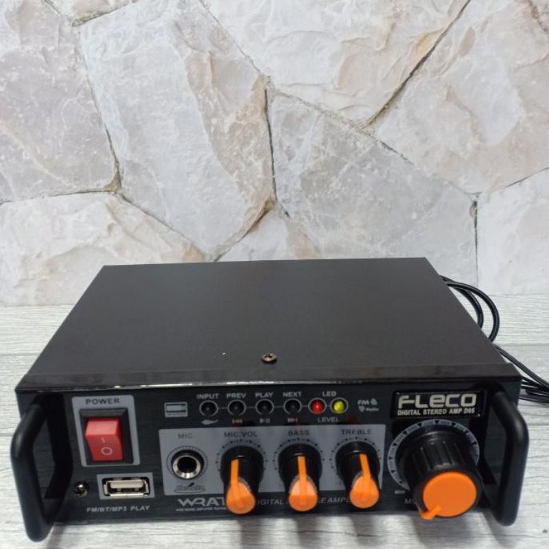 Power Amplifier Fleco D05 / D5 original - Ampli Karaoke Mini Digital Stereo Ac dan Dc Radio/Usb/SD