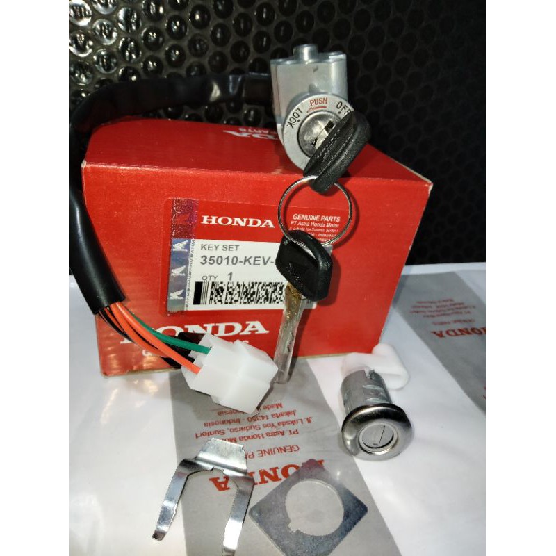 Kunci Kontak set plus buka jok Supra,Supra x lama,Supra fit lama (KEV) Asli-1