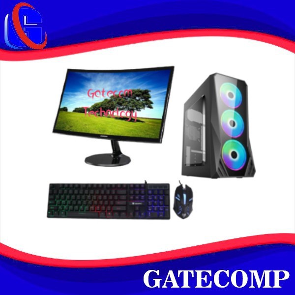 PC Lengkap Ryzen 5 3400G | With Vega 11 | B450M-HDV | SSD 120 GB | 24 Samsung Curved