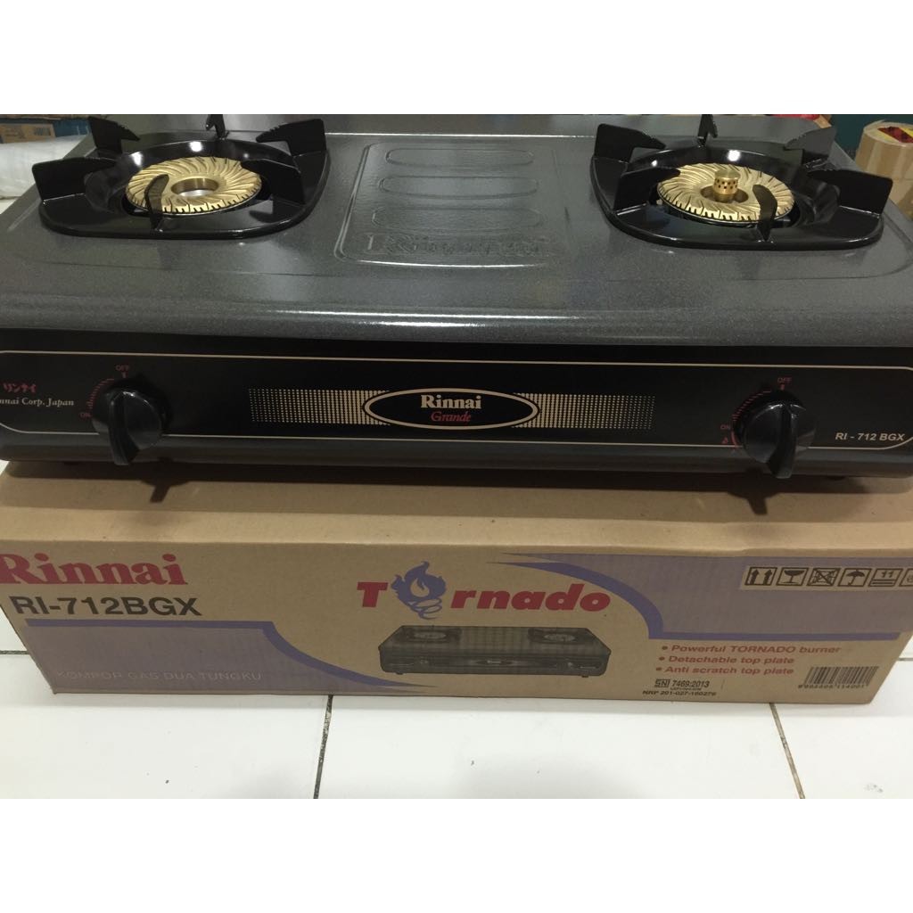 Jual Kompor Gas Rinnai Ri 712 Bgx Ri 712bgx 712 Bgx Jumbo Tornado Shopee Indonesia