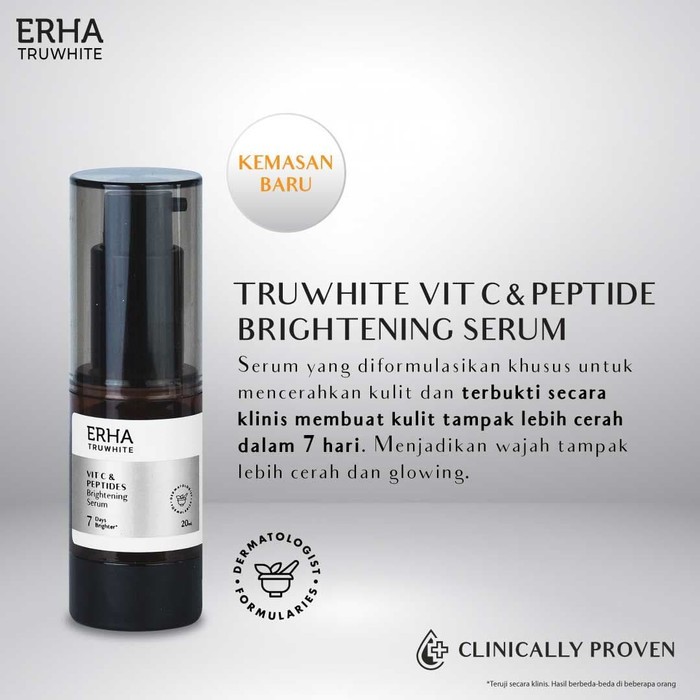 ERHA Paket Serum Wajah 2 Pcs - ERHA Truwhite Brightening C Serum + Age Corrector Serum