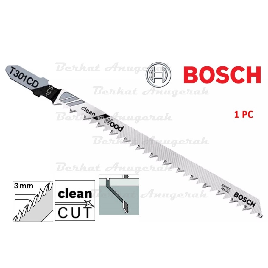 BOSCH Jigsaw Blade Kayu T301CD/ Mata Jigsaw / Mata Gergaji