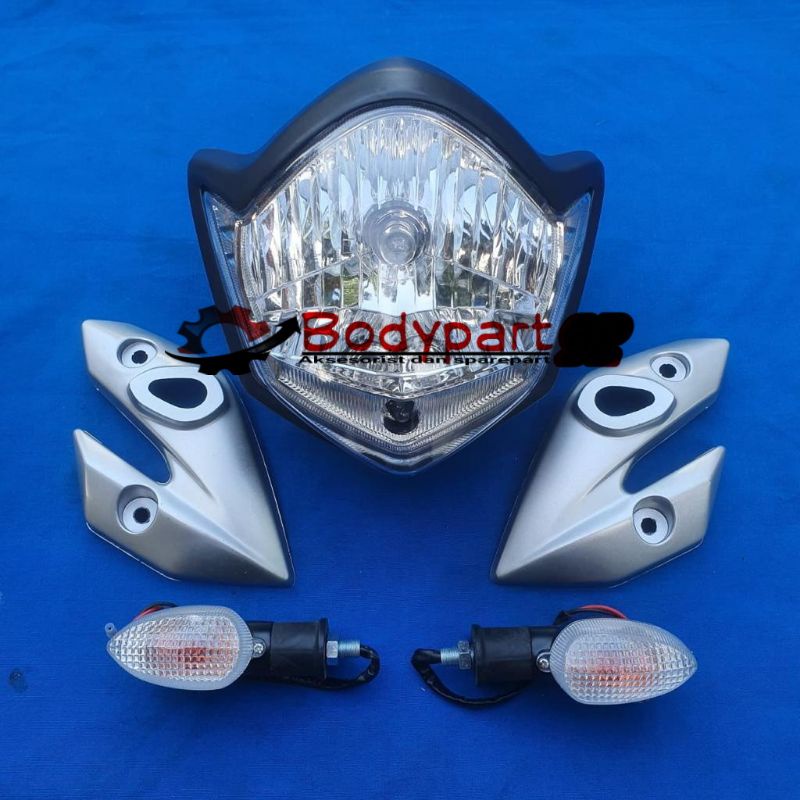 Reflektor Lampu Depan Vixion Old 2011 2012 Set kupingan Sen