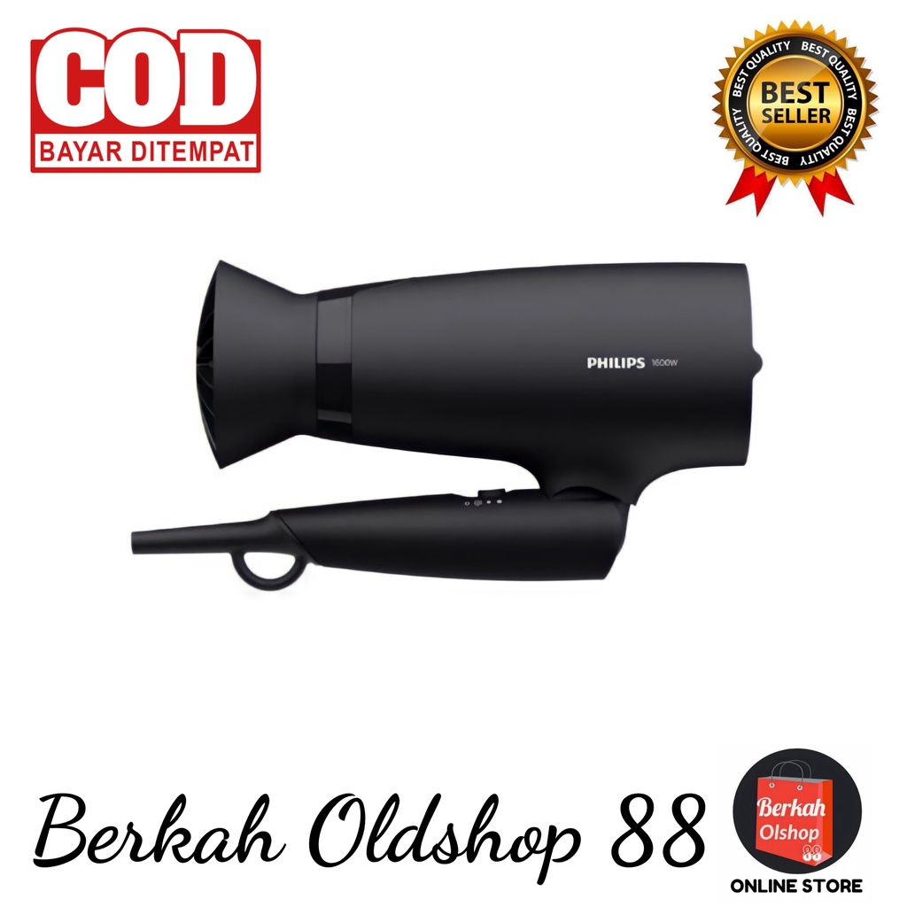 BERKAH OLDSHOP 88 - PHILIPS HAIRDRYER SERIES BHD308 FOLDABLE HAIR DRYER PENGERING RAMBUT HITAM BLACK BHD 308