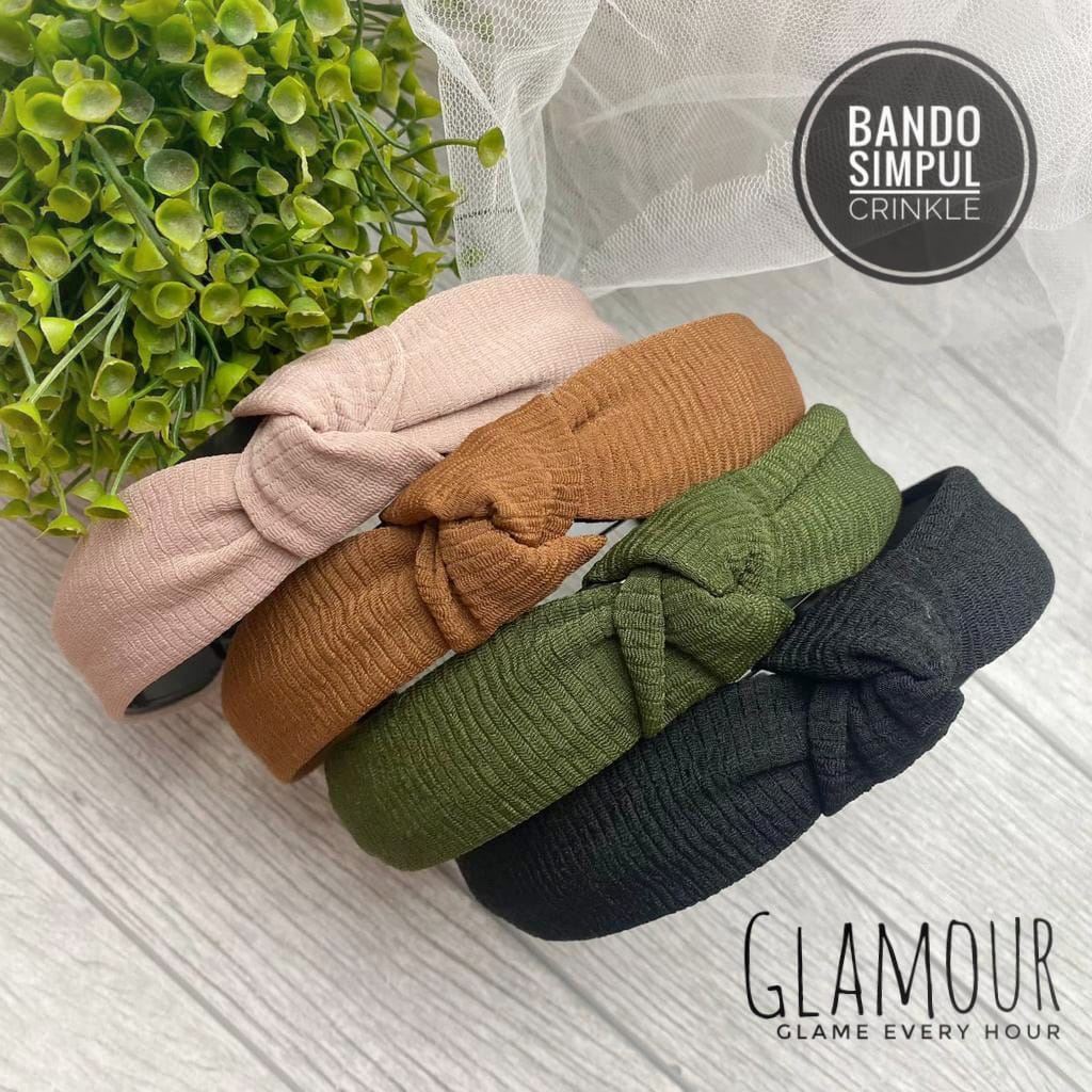 (COD) BANDO SIMPUL CRINKLE PREMIUM KOREA MODEL NAGITA KOREA MURAH