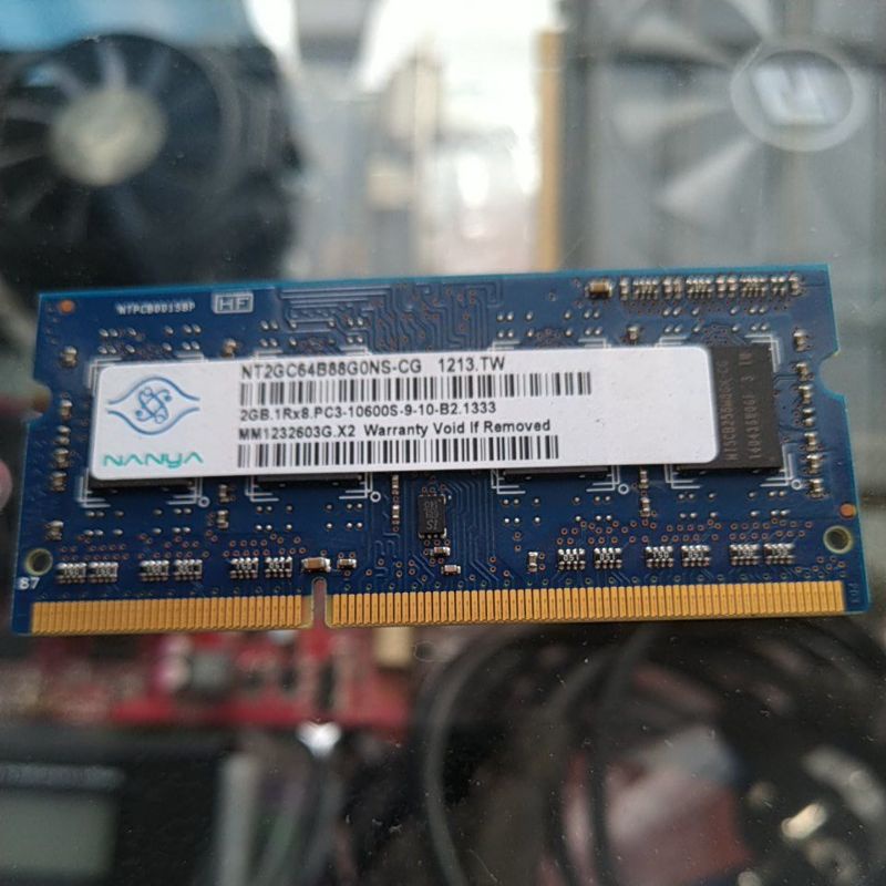 Nanya Ram Laptop sodimm DDR3 2GB 1Rx8 PC3 10600S 9 10 B2 1333