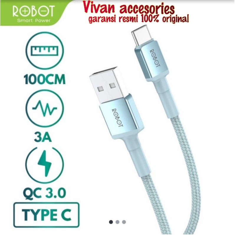 Robot RSC100 USB-C Kabel Data.Cable Type-C 1M.3A Braided Cable