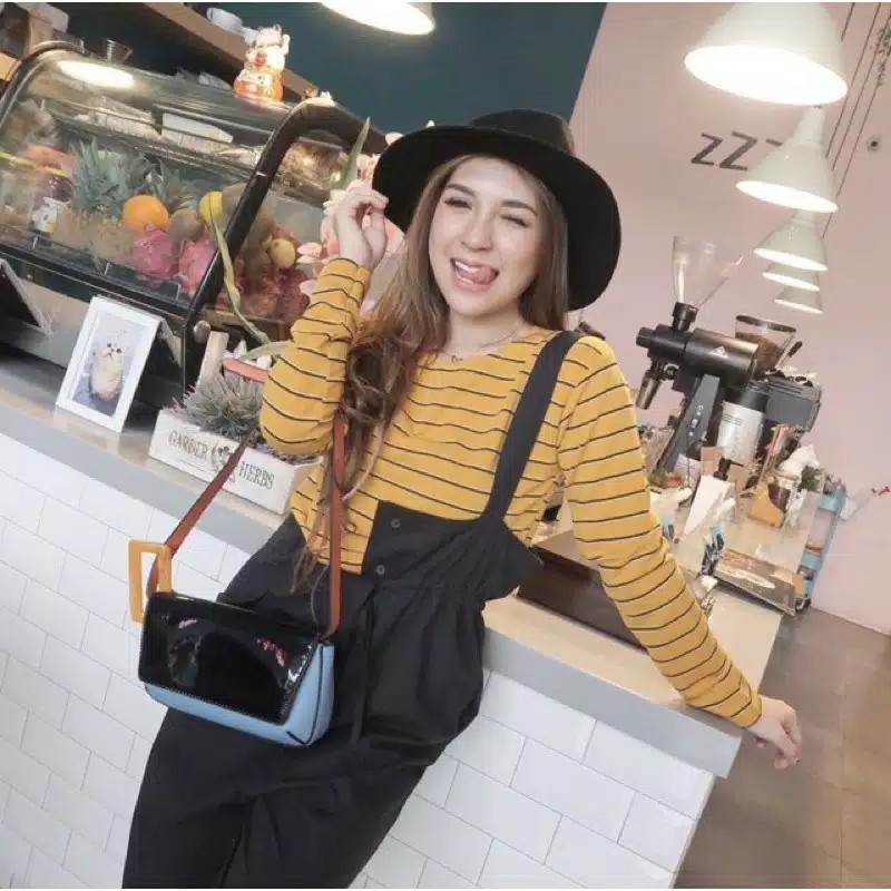 1KG MUAT 8PCS | STRIPY LONGSLEEVE KAOS LENGAN PANJANG STRIPE GARIS HITS SELEBGRAM FASHION WANITA