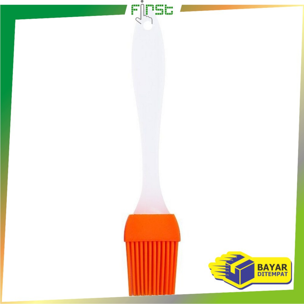 *COD*FH-C148 Kuas Mentega Silikon Kuas Oles Minyak Barbeque Anti Panas Kuas Roti Baking Brush Alat-Kuas ORANGE