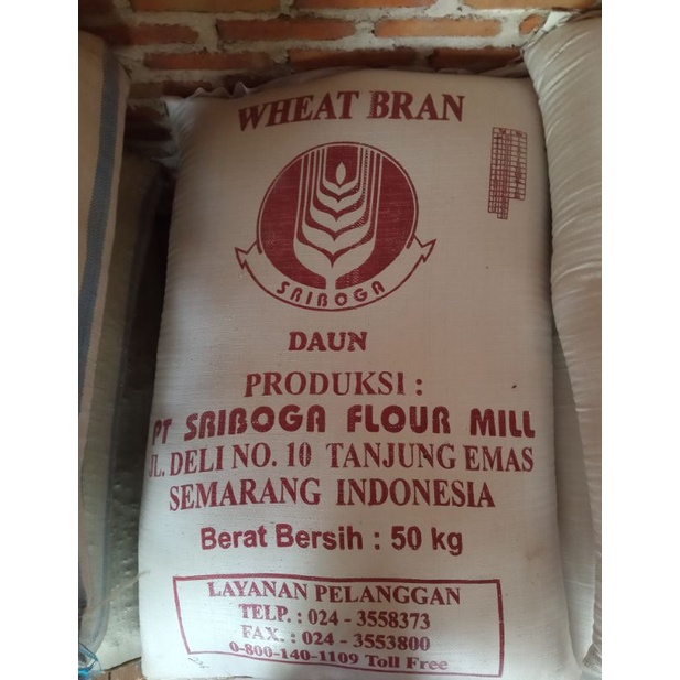 WHEAT BRAN DEDAK GANDUM KOMBOR SAPI KAMBING KEMASAN 500gr