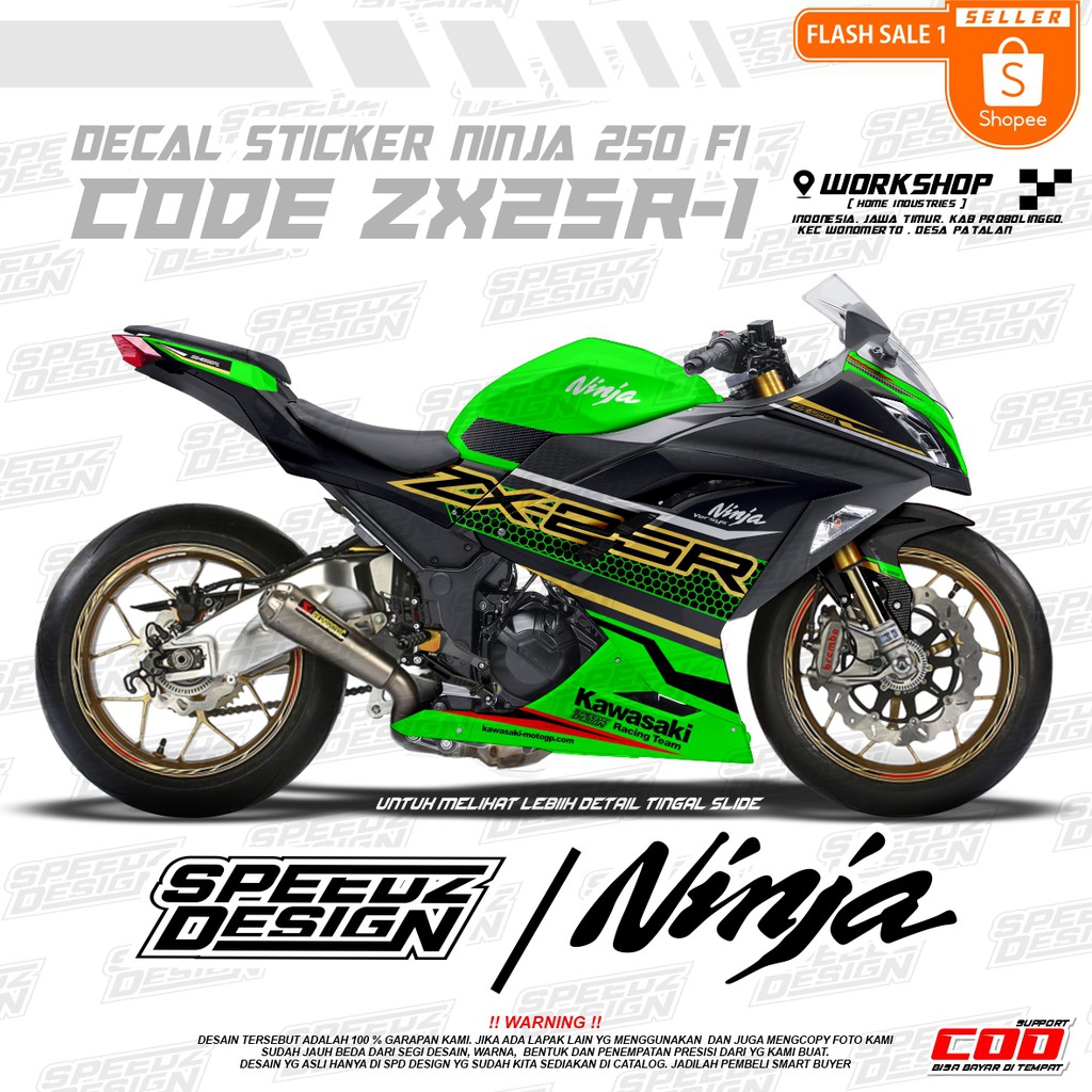decal sticker ninja 250 fi krt full body