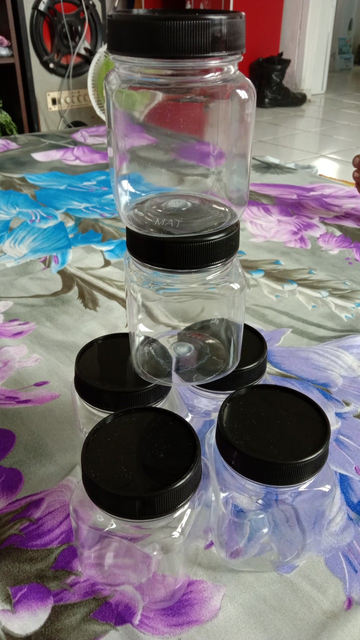 Toples Kotak Plastik 200ml - Jar Bumbu