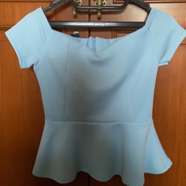 SCUBA PEPLUM TOP