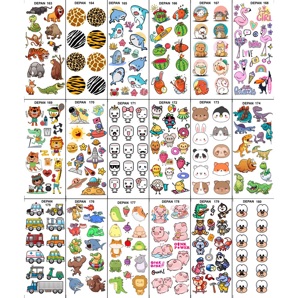 

Edible Stamp / Sticker Makanan 163 - 180