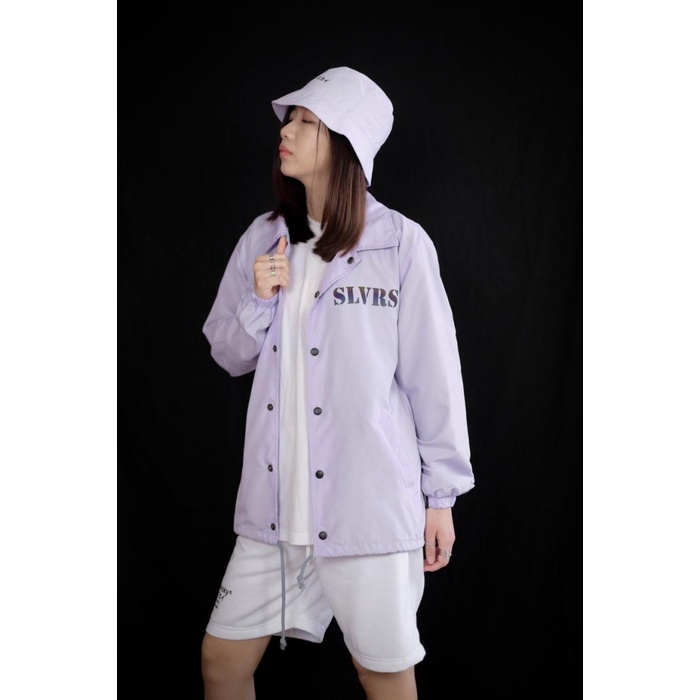 jaket wanita Thesilversky SVLRS Rainbow Reflective Coach Jacket Lilac - Warna Lain, S sweater Jaket 