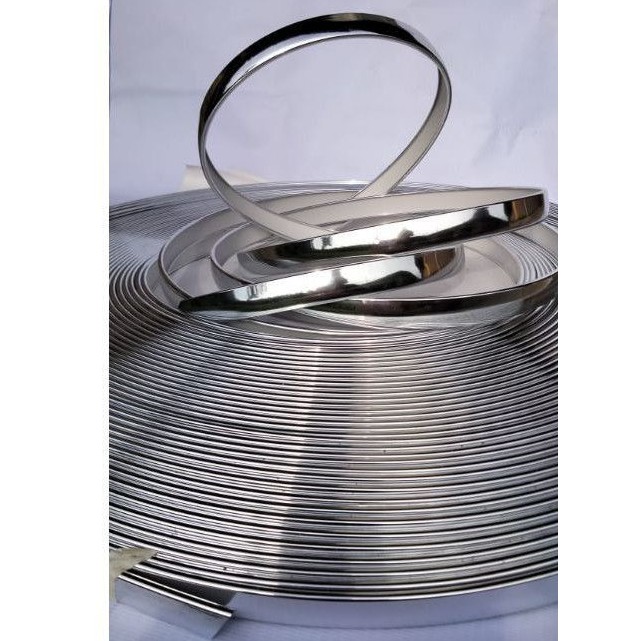 list mdf pvc u edging SILVER  9mm (ECERAN/m)