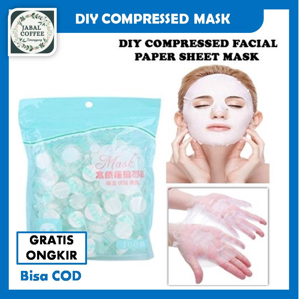 Compressed Facial Paper Sheet Mask Tablet / DIY Compressed Mask / Masker Wajah J124