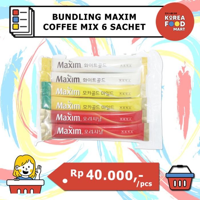 

NEW BUNDLING ALL VARIAN MAXIM COFFEE MIX 6 SACHET / KOPI KOREA INSTAN - MIX 3 RASA