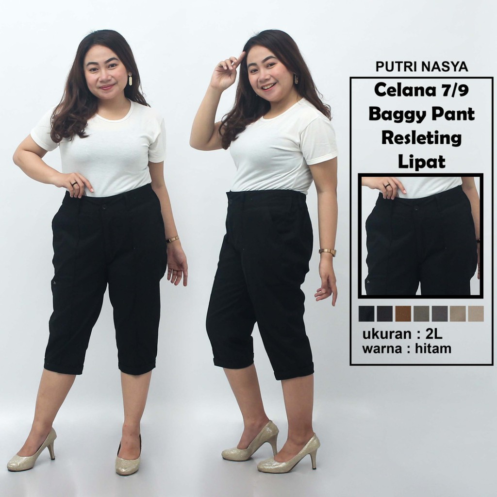 Celana 7/9 jumbo modis pendek / baggy pant jumbo / celana pendek model 8L-6L-5L-4L-2L-XL-S fit to L