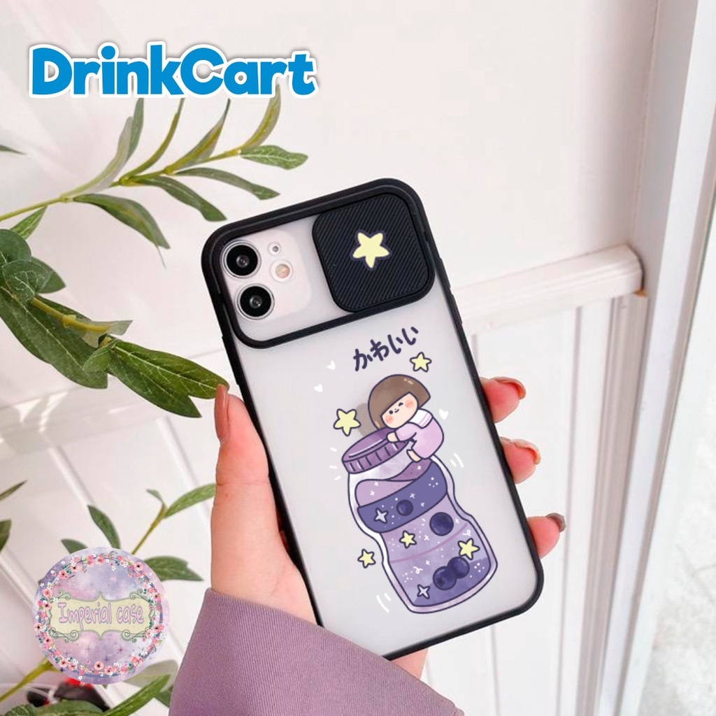 SOFTCASE SLIDE KAMERA DRINKCART OPPO VIVO SAMSUNG XIAOMI REALME IPHONE ALL TYPE IC4517