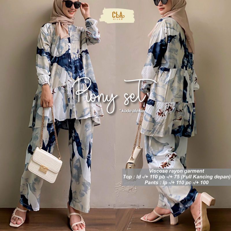 piony set rayon viscose garment by Cla hijab
