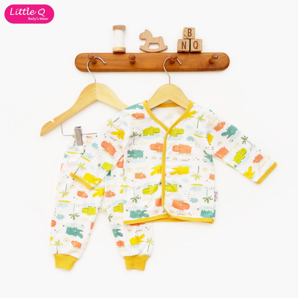 LittleQ Setelan Baju Panjang BIS Celana Panjang Motif Girl S M L - Little Q Baju Bayi dan Anak SNI