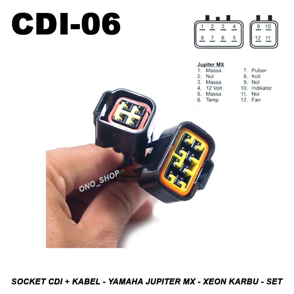 Socket CDI + Kabel - Yamaha Jupiter MX - Xeon Karburator - Set