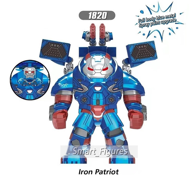 Mainan Action Figure Model Iron Man Hulkbuster War Machine Patriot Marvel MK39 Untuk Hadiah Anak