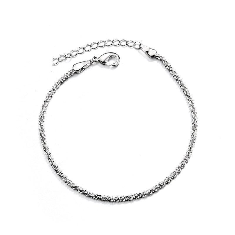 Gelang perak pendek Korea New Simple Gypsophila Bracelet Personality Silver Chain Woman Jewelry Gift