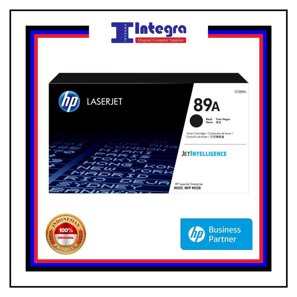 Toner HP 89A Black Original LaserJet Cartridge - CF289A