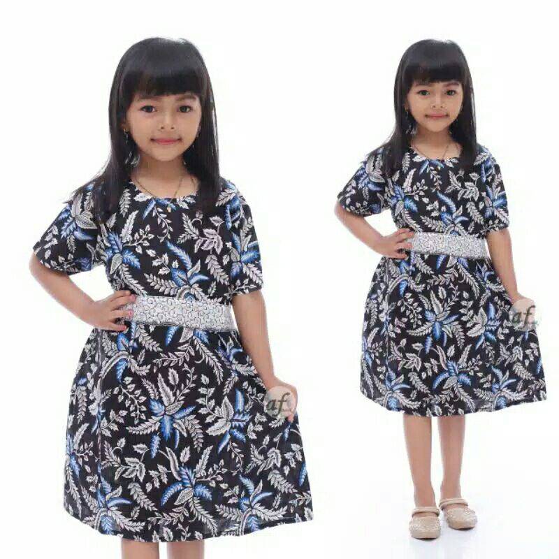 Dress batik Anak 2 sampai 10 Tahun - Baju batik Anak Perempuan Harga Grosir - (COD) bisa ecer