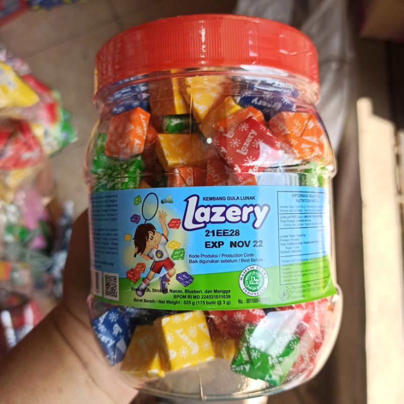 

Permen Lazery Toples Kembang Gula Lunak Aneka Rasa 3g