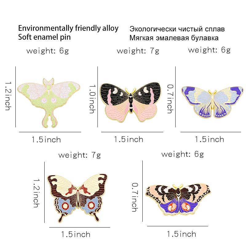 Bros Pin Model Butterfly Warna-Warni Untuk Hadiah Teman