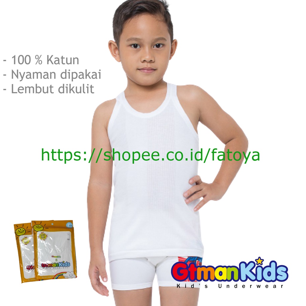 GT Man Kids Kaos Singlet Anak Warna Putih