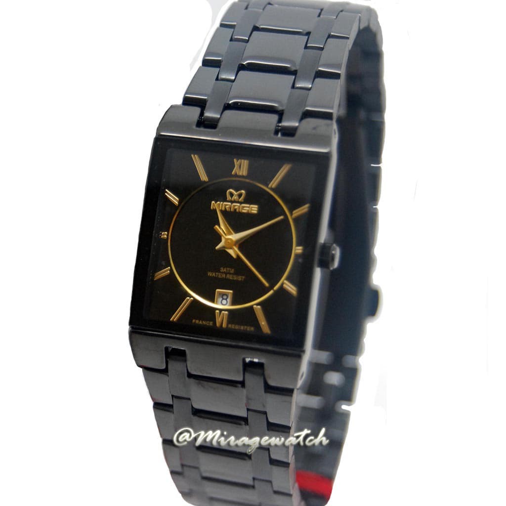 PROMO MURAH JAM TANGAN ORIGINAL Jam Tangan wanita Mirage Hitam 7908L pH black