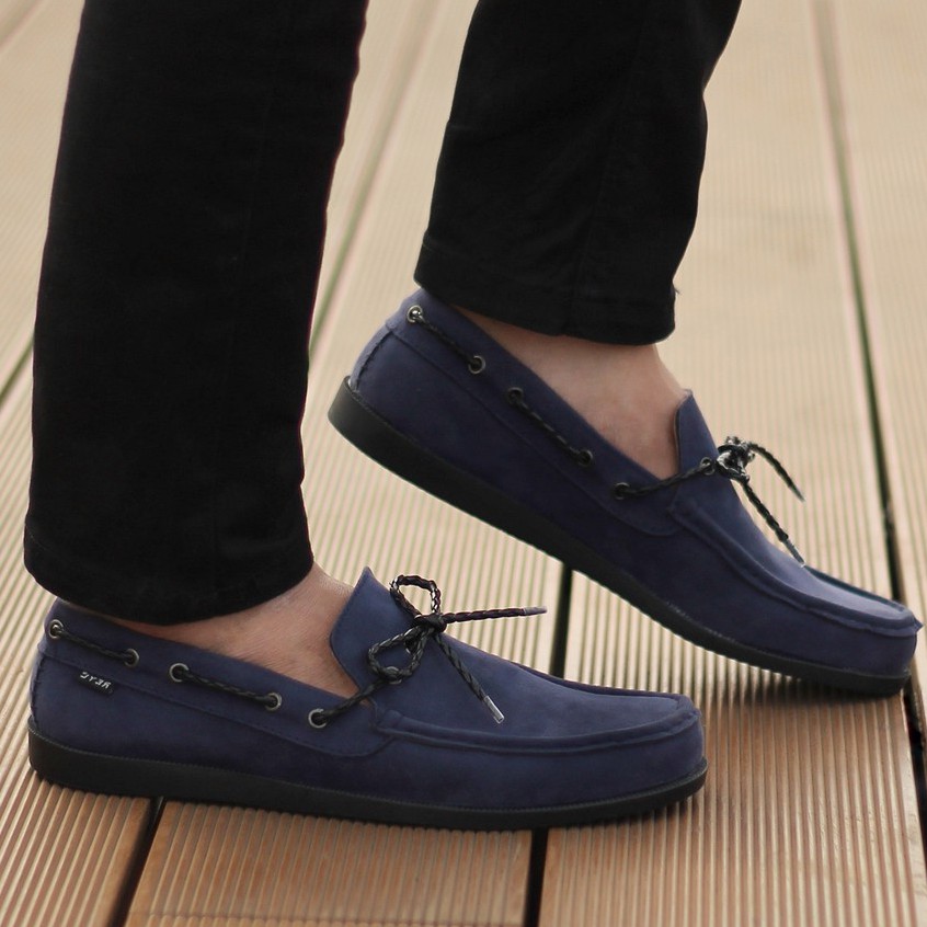 LICK NAVY |FORIND x Reyl| Sepatu Suede Asli Vintage Klasik Casual Pria Boat Ori Original Footwear