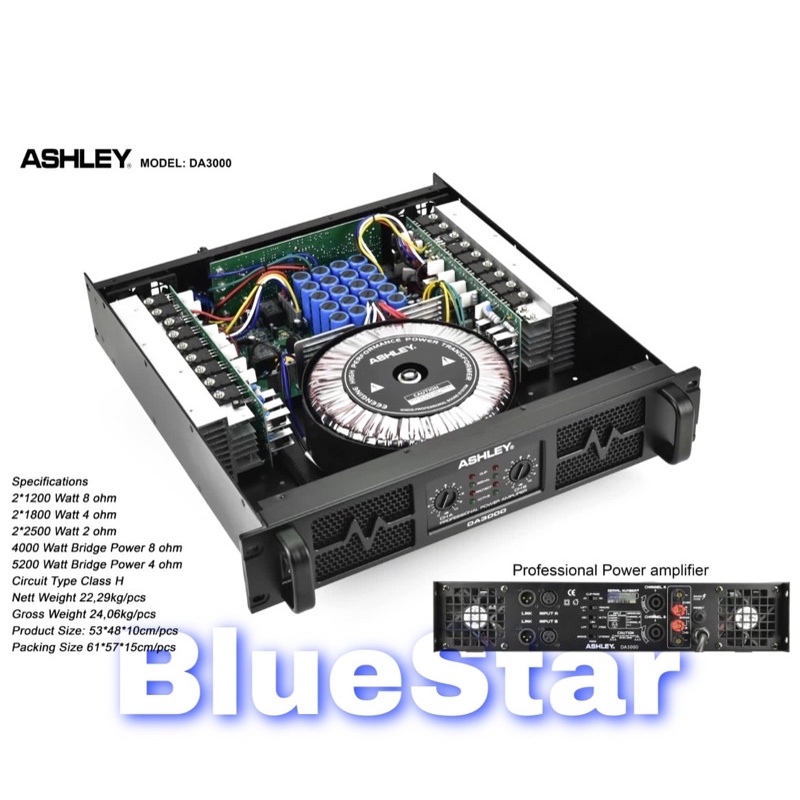 Power Ashley DA3000 Amplifier Ashley DA 3000 Class H