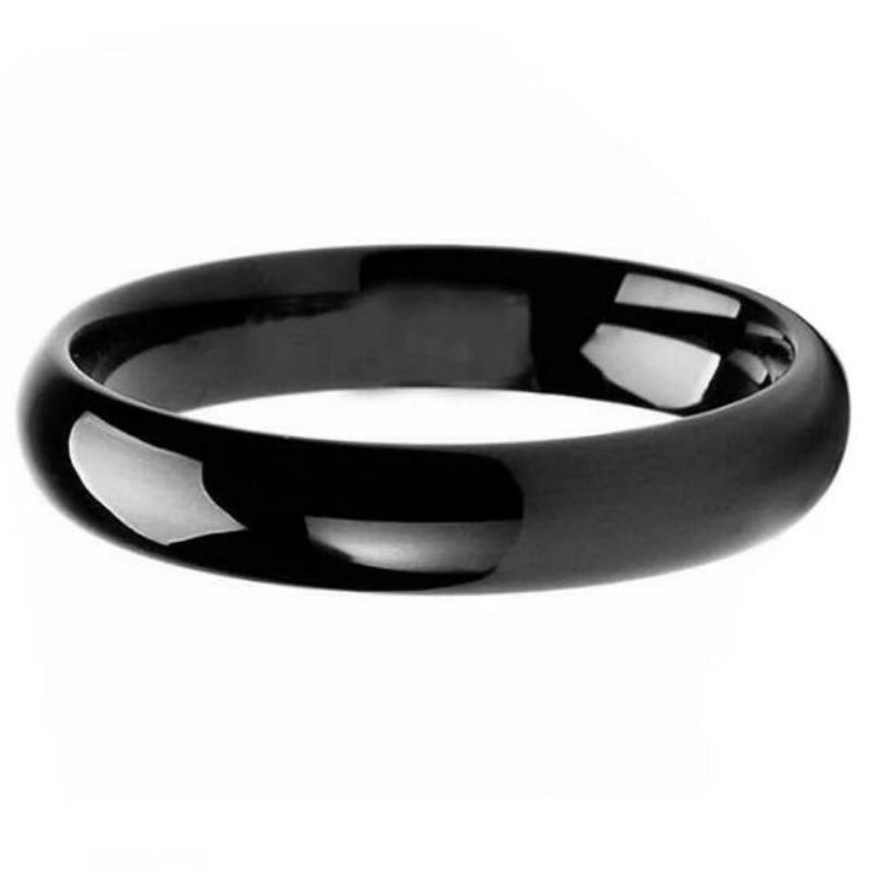 Cincin titanium ring hitam - cincin pria dan wanita