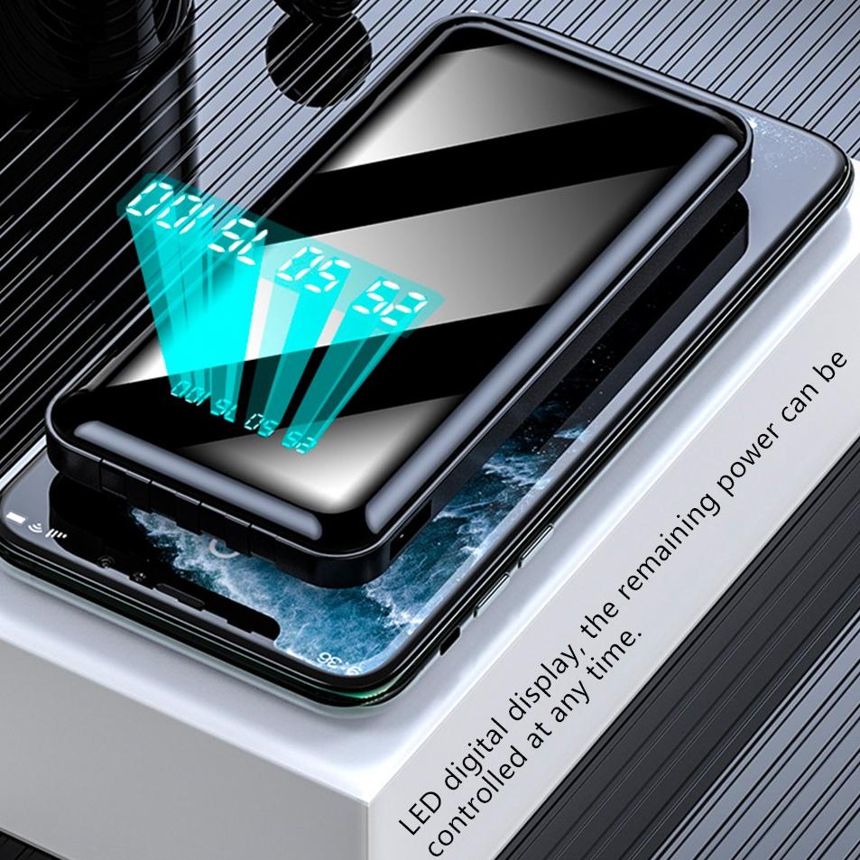 Harga Bersahabat.. INONE Powerbank P22 12000mAh 4 Output 2 Input Tipe C Micro Lightning USB LED Disp