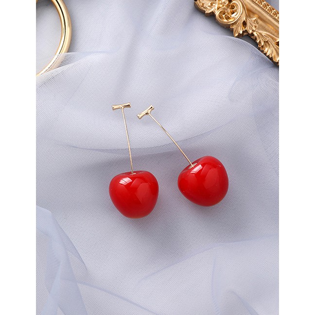 LRC Anting Tusuk Fashion Cherry Earrings F62450