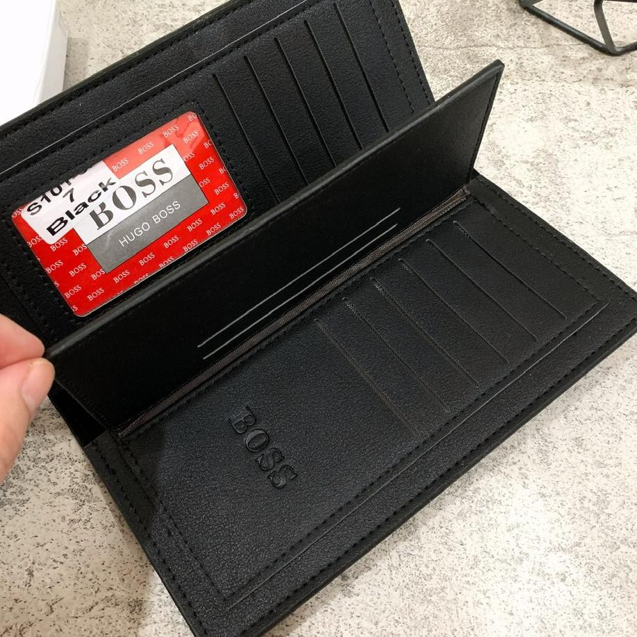 Dompet gucci panjang emboss ( ada box ) Gucci Y589-3 pria wanita simple lipat ko