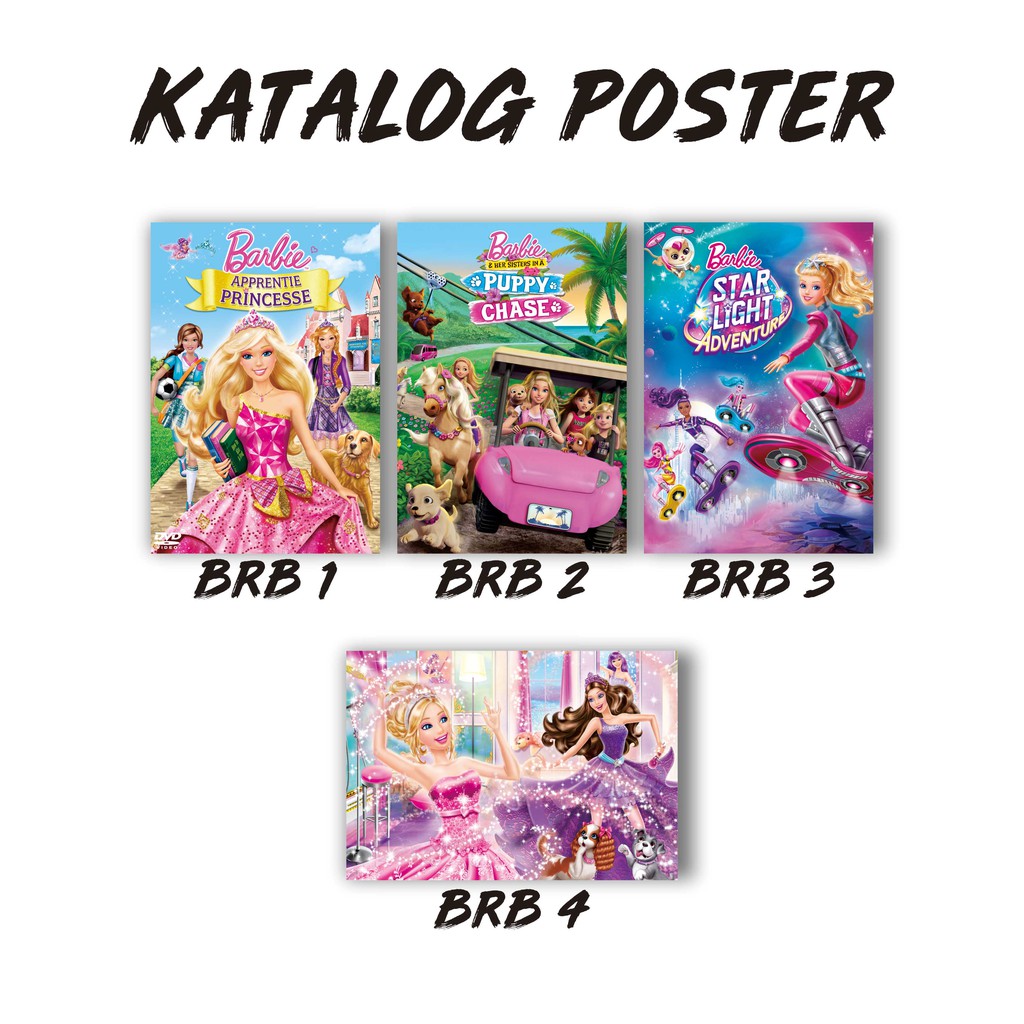 Poster Barbie Kartun Anak Anak Perempuan Laki Laki