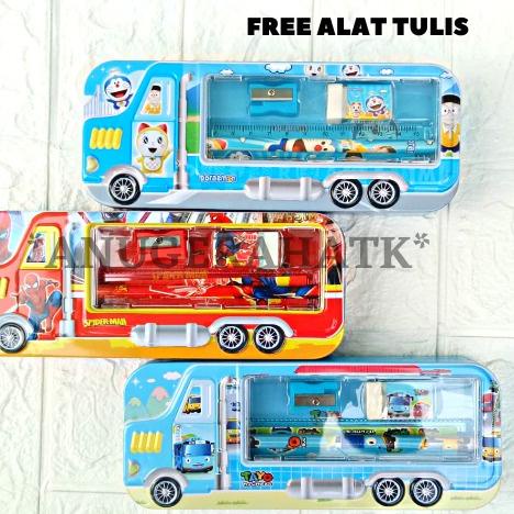 

↓ Tepak / Tempat Pensil Besi BUS + ISI (B-669) ぁ