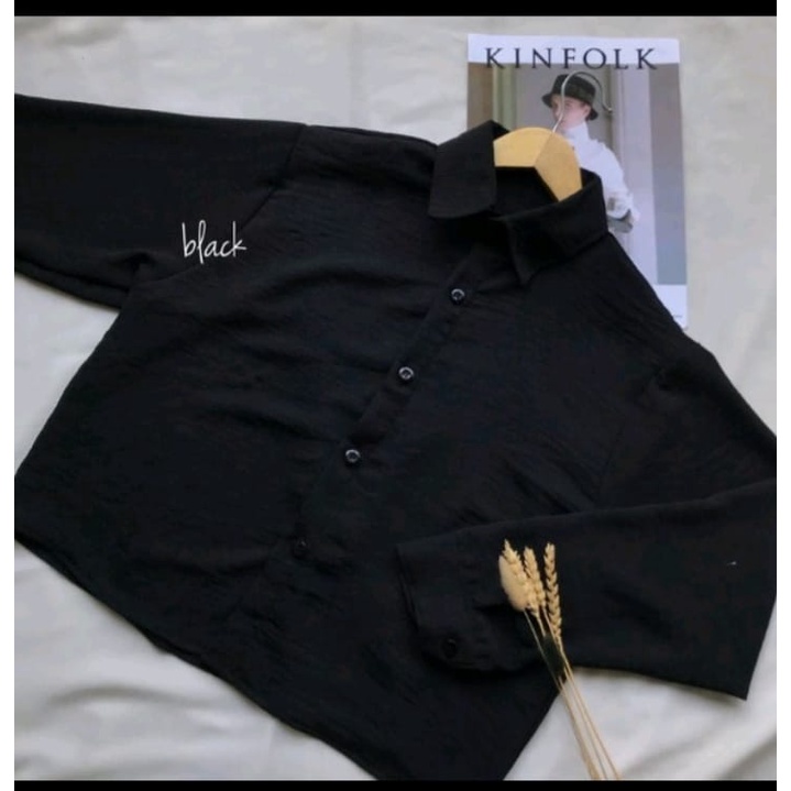 KEMEJA HAININ CROP /KEMEJA CROP/KEMEJA CRINKLE AIRFLOW