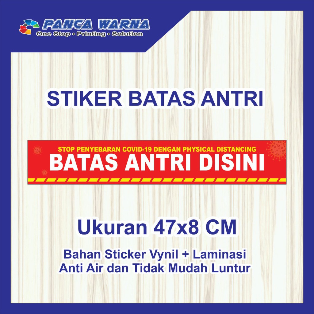 

Stiker Batas Antri Disini / Sticker Petunjuk / Sticker Sign Print