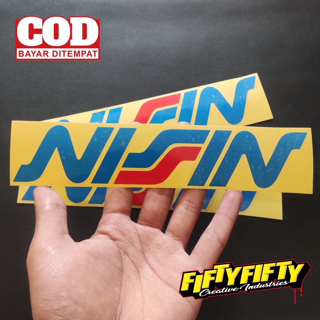 Stiker Cutting NISSIN Stiker Cuting Motor Stiker Kating Mobil Stiker Helm