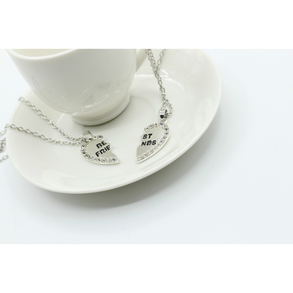 Kalung Love English Pendant Fashion Two-Piece Diamond Sahabat