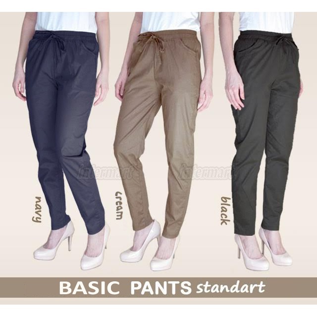 Harem Pants || Celana Kerja Wanita Harem || Celana Panjang Wanita Katun Jumbo Dan Standart - basic regular pants