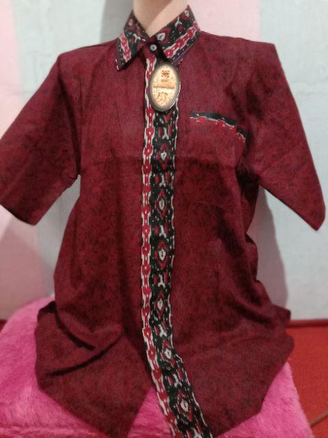 Bswart Batik Hrb026 Kenongo Hem Pendek Padi Pekalongan M L Xl Batik